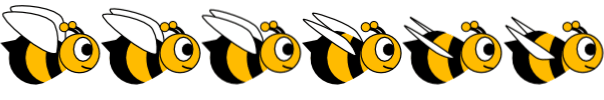 die Spielerfigur: unsere animierte Biene als Sprite-Sheet