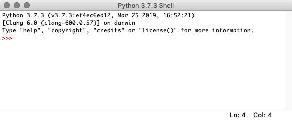 IDLE von Python gestartet